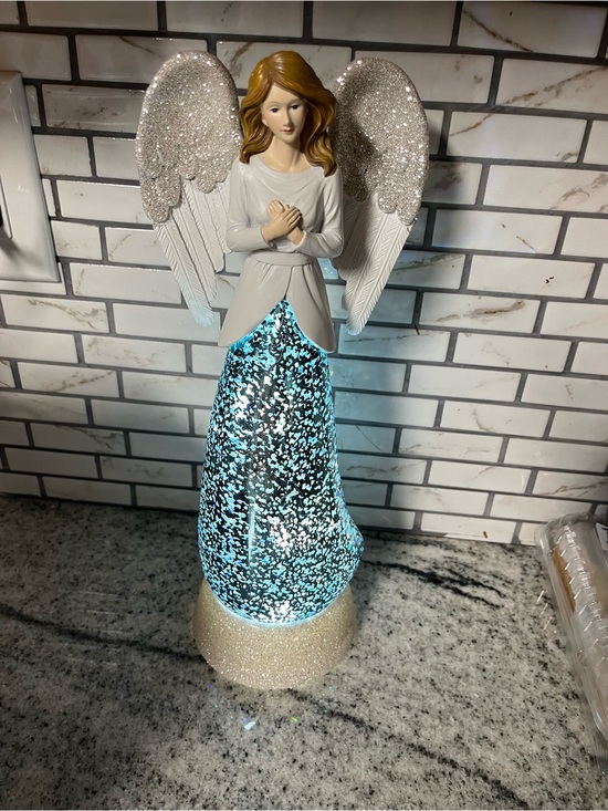 Cracker Barrel Other - RARE Cracker Barrel Fiber Optic Angel With Glitter Globe Lighted 19” In Box.